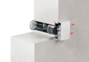 Wandlufter AEROPLUS WRG Detail mit Luftfuhrung